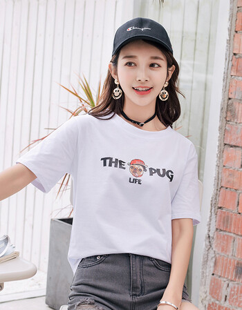 夏装韩版女士新款短袖t恤女学生宽松打底衫衣服女装 333白色 l