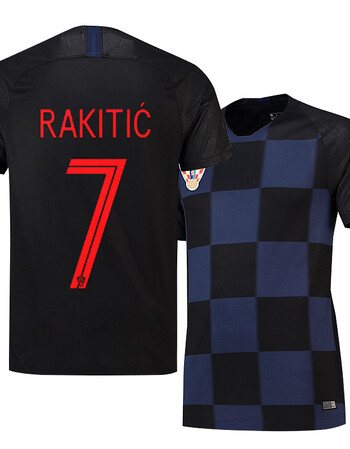 俄罗斯球衣空板定制球衣足球服莫德里奇足球服 单上衣7号拉基蒂奇黑 l