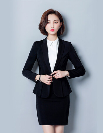 两件套职业装女西装套装秋冬季时尚套裙ol气质商务小西服衬衫正装