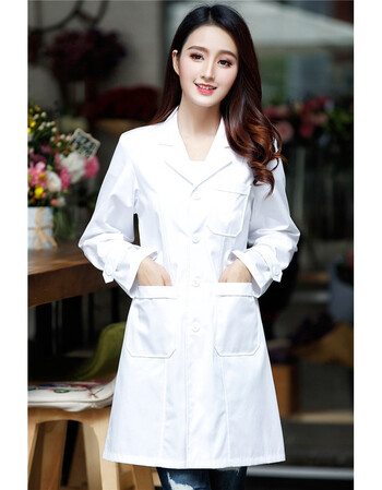 半韩版白大褂长袖女护士服短袖美容院纹绣师衣服医生服工作服 女士