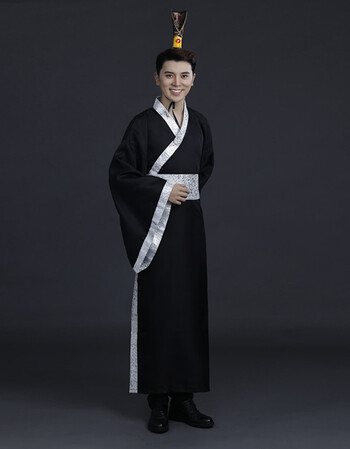 唐代唐朝宋朝大臣官员官服汉服男影视戏服表演华服演出服装 黑色白边
