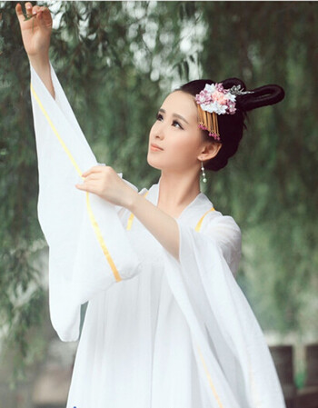 古装汉服大唐华丽贵妃服装仙女公主齐胸襦裙古装影楼摄影写真1wd 白