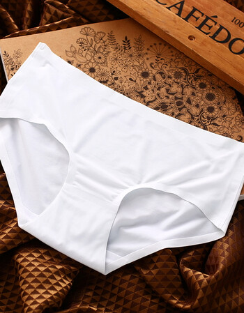 三无痕性感低腰大码冰丝女士内裤平角裤纯棉档短裤安全裤薄款 白色 xl