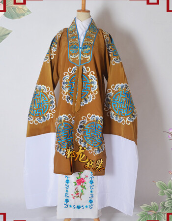 戏曲京剧越剧黄梅戏老生老旦员外夫人服装老生老旦团花对披有水袖