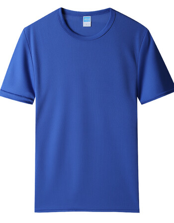 短袖t恤男圆领2018夏季韩版修身学生速干男装纯色半袖打底衫 深蓝色 s