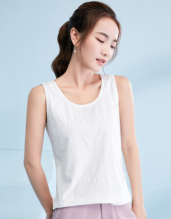 娇白蔷欢2018夏季新款上衣纯色宽松内搭白色无袖吊带背心女外穿棉