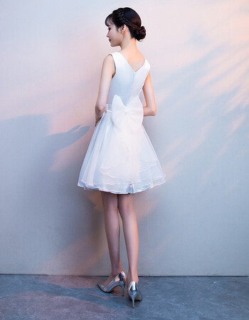 宴会晚礼服2018新款白色派对礼小礼服学生少女短款公主蓬蓬裙 18028