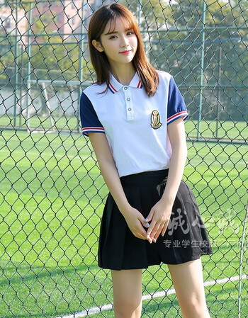 韩国高初中生班服夏季学生学院风套装校园运动会开幕式毕业照服装 白t