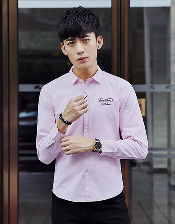 沐古装2018带领衬衫夏天长袖中式职业浅色衬衣长袖寸衫潮流搭配夏衣