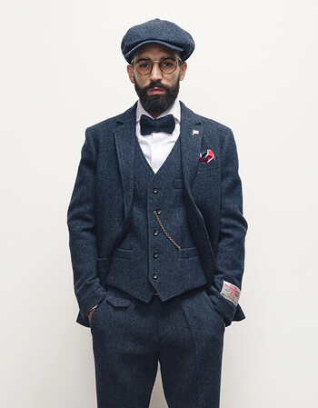 2018新品端庄舒适帅气西装秋冬艾比路英式复古560克harristweed雅痞男