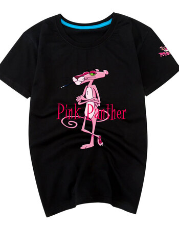 黑色粉红豹b款体恤袖标 l