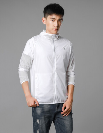 防晒衣女夏季透气防晒服韩版潮情侣皮肤衣薄款户外外套男 白色男款