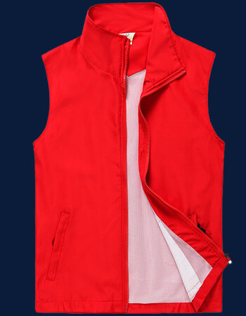 志愿者马甲衫定制背心定做义工坎肩工装工作服工衣马夹印logo 红  