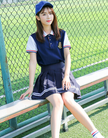 珂梵图校服套装中学生夏季学院风高三学生毕业季班服韩国幼儿园教师园