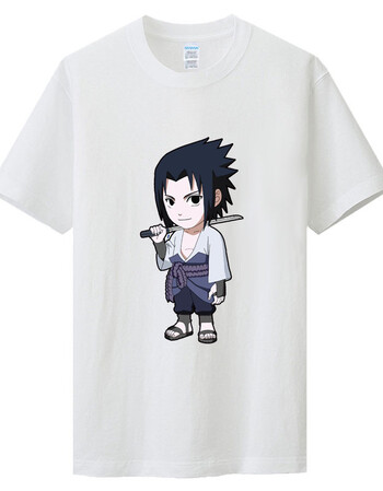 夏季动漫火影忍者t恤晓 鸣人佐助宽松学生衣服纯棉潮牌情侣装半袖