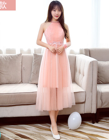 职业装女装显瘦伴娘礼服2018新款灰色姐妹团伴娘服宴会显瘦姐妹裙春季