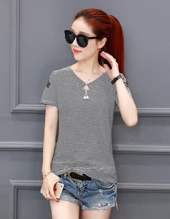 蔚林女装夏装新款2018夏天ins超火的短袖t恤学生打底小衫上衣服潮