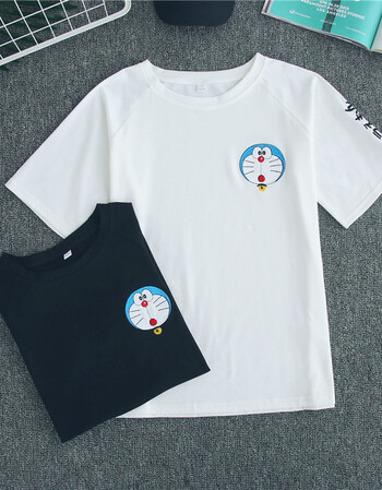 珂梵图夏装卡通小衫哆啦a梦短袖t恤衫12岁13大童14青少年16少女初中