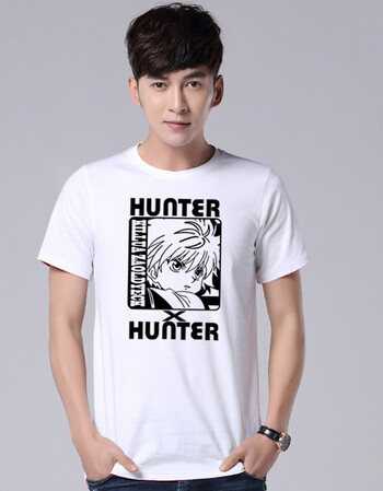 全职猎人衣服男动漫短袖t恤男短袖男潮流动漫t恤半袖男t夏季男装 白色