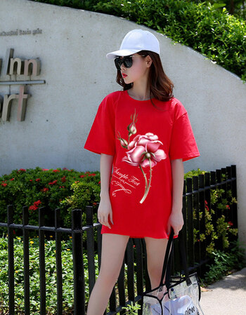 下半身失踪t恤蹦迪衣女bf嘻哈抖音同款衣女潮牌短袖女酷帅气街头 红色