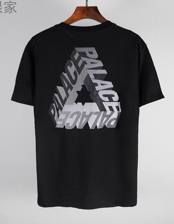 palace短袖大三角形logo欧美潮牌男女情侣经典款陈冠希嘻哈t恤tee 3d