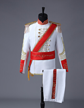 欧洲宫廷军礼服大帅演出服表演黑白男欧式舞台鼓乐仪仗队服装影楼