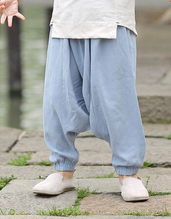 蓝色功夫垮裤 90(适合身高90cm左右)