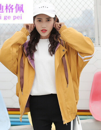 青少女中学生社会女生成人胖妹妹装宽松棒球服少女秋装2018新款初中