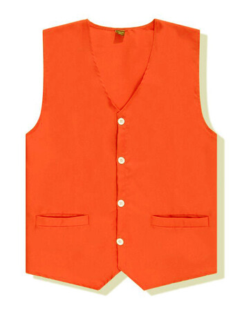 尖角马甲工作服收银员班服志愿者户外活动背心演出服广告马夹 橙色