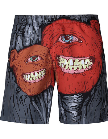 沙滩裤男速干海边度假宽松温泉休闲五分游泳裤大裤衩冲浪短裤 双面怪