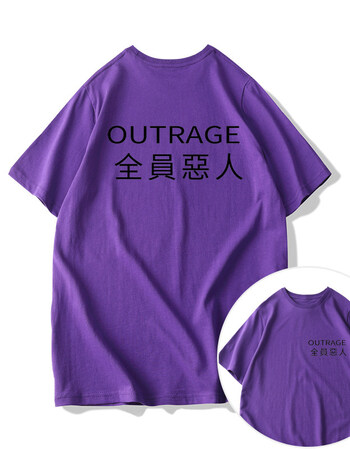 男士t恤 短袖潮夏季ins超火全员恶人嘻哈印花韩版情侣宽松原宿风 黑全