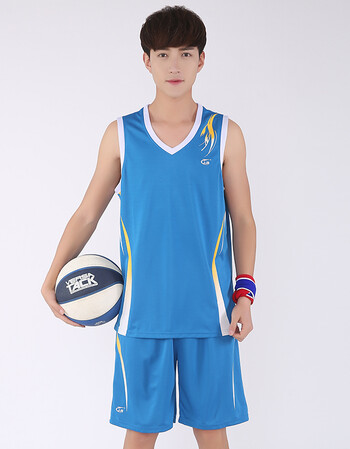 篮球服套装男夏季速干透气青少年运动背心团购印字学生定制蓝球衣