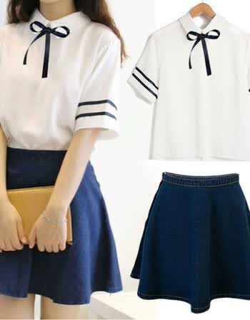 珂梵图夏季小清新套装连衣裙12-14岁闺蜜中学生两件套裙子13-15女16