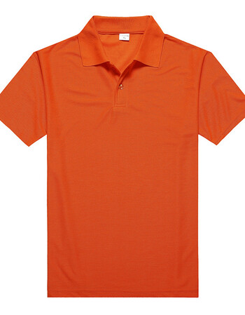 polo衫定制t恤印字logo半袖diy衣服文化广告衫工衣订做工作服 橙色