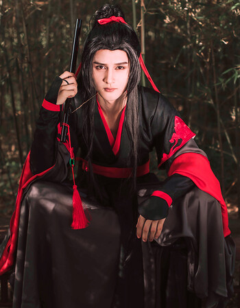 服装二次元古风汉服魏无羡魔道祖师cos服全套现货 鞋子(需定做,2天