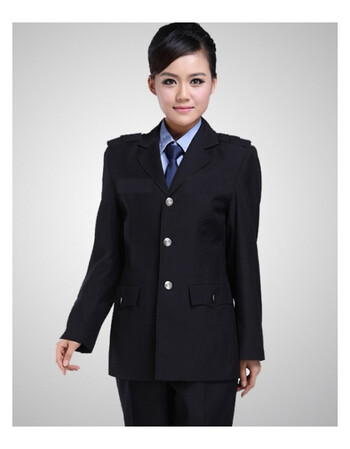 制服春秋套装长袖训练服男物业保安工作服女作训服安保执勤服民警大衣