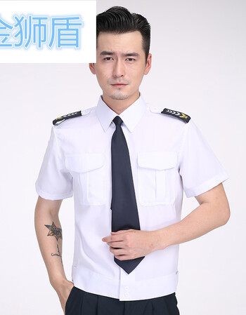 保安服短袖衬衣物业安保工作服套装衬衫男07式陆军士兵春秋常服 白色
