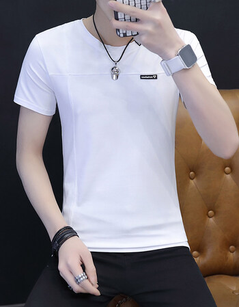 男士t恤长袖圆领上衣服小衫 2018夏季韩版修身百搭潮流体恤衫丅恤