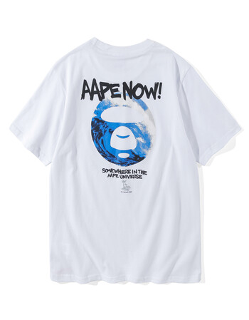 潮牌短袖 男女款蘑菇印花t恤休闲情侣纯棉百搭短袖上衣 白色 l