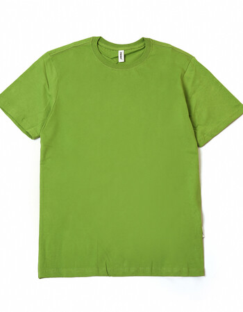 珂梵图男装夏季新款糖果色男女情侣休闲短袖t恤青年潮流打底衫 绿色 m