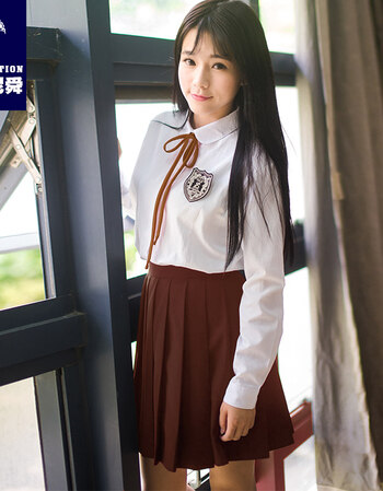 制服水手服软妹学院风校服韩国学生韩版套装高中夏季少女百褶裙 圆角