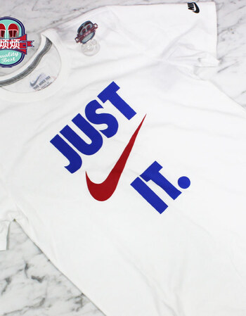t烦烦nike just do it纯棉复古经典标语涂鸦短袖t恤928367 aq5195 aq