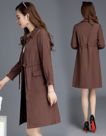 单风衣女薄款2018春秋装新款韩版气质休闲宽松大码显瘦中长款外套