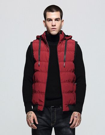 京东精选【11·11全球好物节】秋冬季羽绒棉马甲男无袖连帽外套潮加厚