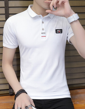 新款夏季男士短袖t恤翻领polo衫男体恤韩版潮流2018新男装夏装衣服潮