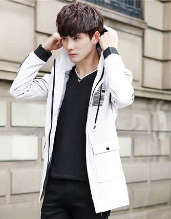 披风男斗篷古装剑客夹克外套带帽社会人精神小伙显瘦修身网红 guan中