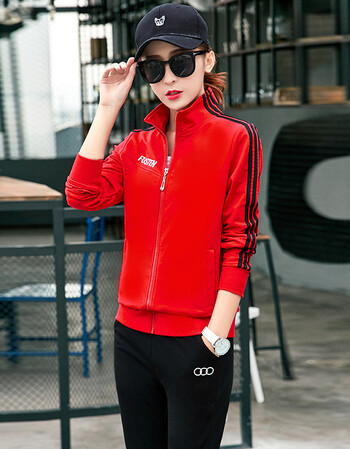 套装男女春秋季三件套卫衣运动裤女装休闲跑步健身运动服2018新品