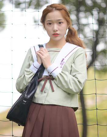 jk制服学院风女软妹服刺绣长袖甜美日本校服水手服套装 上衣 m