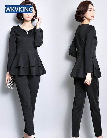 wkvking胖美人肥婆胖子女装胖胖肥妞秋装百搭休闲套装胖妞肥肥胖mm两