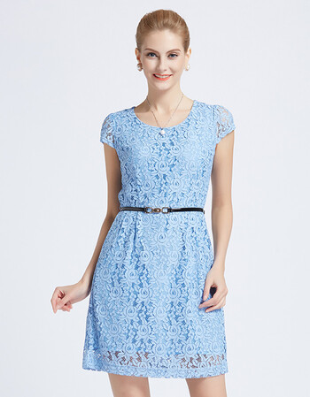 女装 连衣裙 轩妮娅(shuniye) 2016轩妮娅夏装新品连衣裙kq16156 兰色